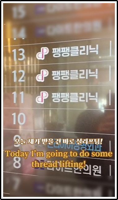 오늘 제가 받을 건 바로 실리프팅!